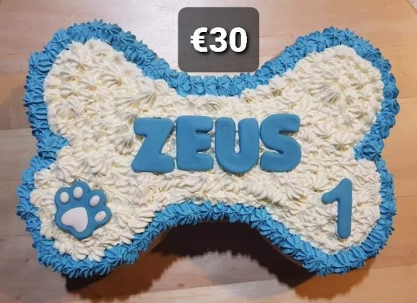 Wendy s Frosted Bone Shape Cake for Dogs - Personalised Online