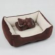 Pawise Pet Bed w Blanket & Bone Red Blue Coffee 56x43x18cm on Sale