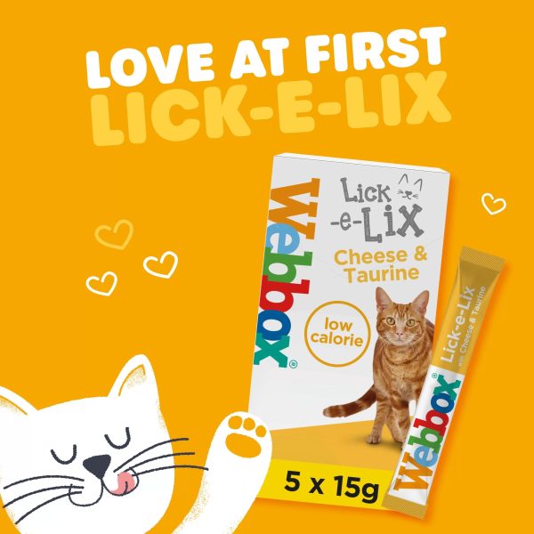 Webbox Lick-e-Lix Cheese & Taurine Cat Treats Online Sale