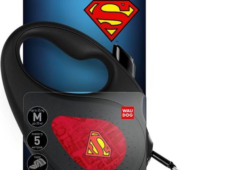 COLLAR  retractable WAUDOG leashes have the iconic images of popular superheroes - SUPERMAN Discount