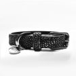 MILK & PEPPER - JAGUAR - PRINTED LEATHER COLLAR LEAD  - BLACK Sale