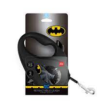 COLLAR  retractable WAUDOG leashes have the iconic images of popular superheroes -BATMAN BLACK Fashion