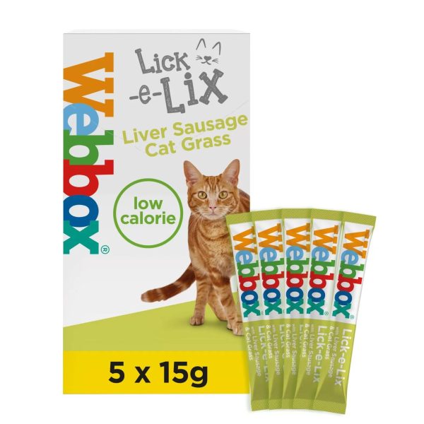 Webbox Lick-e-Lix Liver Sausage & Cat Grass Cat Treats For Sale