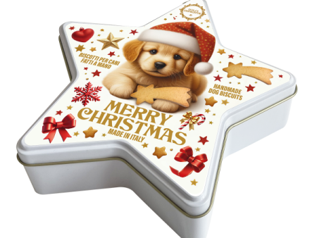 Dolci Impronte - Shortcrust Comet Handmade Biscuits - Star Tin Box - 180g For Discount