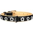 Dog collar CoLLar Brilliance Flower double black Cheap