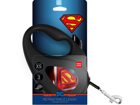 COLLAR  retractable WAUDOG leashes have the iconic images of popular superheroes - SUPERMAN LOGO Discount