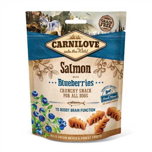 Carnilove Grain Free Crunchy Dog Treats - Salmon with Blueberries - 200g Online Sale