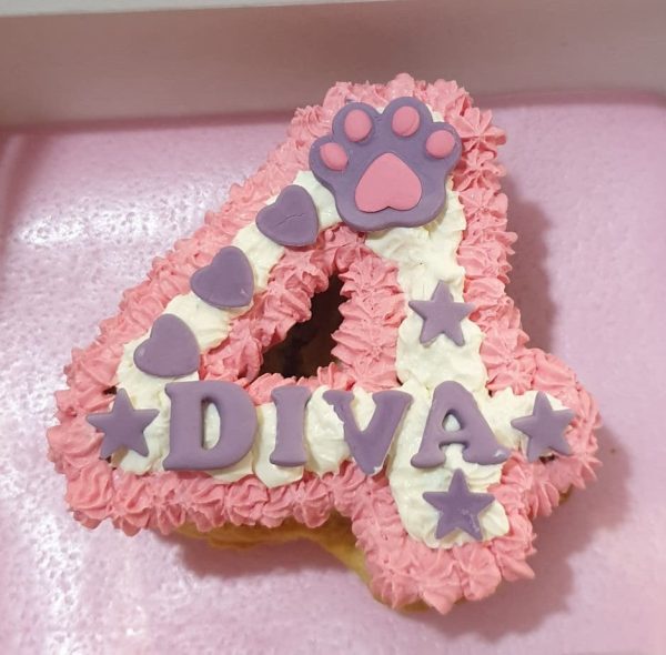 Wendy s Frosted Number 4 shape Cake for Dogs & Cats - Personalised Supply