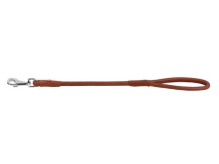 Leather leash for dogs WAUDOG Soft, round Cheap