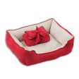 Pawise Pet Bed w Blanket & Bone Red Blue Coffee 56x43x18cm on Sale