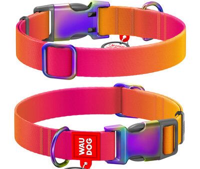 WAUDOG recycled Nylon dog collar with QR code Cheap