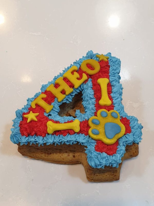 Wendy s Frosted Number 4 shape Cake for Dogs & Cats - Personalised Supply