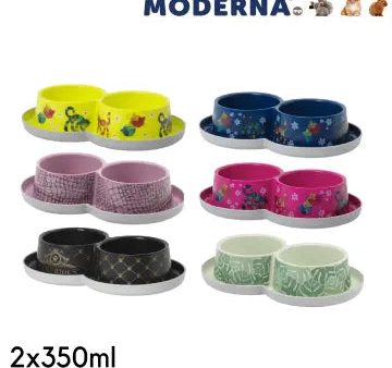 Moderna Trendy Dinner Double 2 X 350 ML (Anti-ant   Anti-slip Dog Bowl) Online Hot Sale