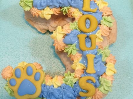 Wendy s Frosted Number 3 shape Cake for Dogs & Cats - Personalised For Discount