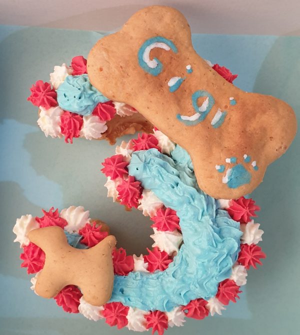 Wendy s Frosted Number 3 shape Cake for Dogs & Cats - Personalised For Discount