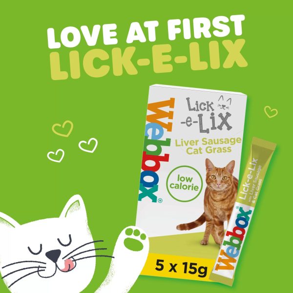 Webbox Lick-e-Lix Liver Sausage & Cat Grass Cat Treats For Sale