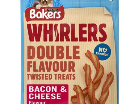 Bakers Whirlers Dog Treats Bacon And Cheese 130G For Sale